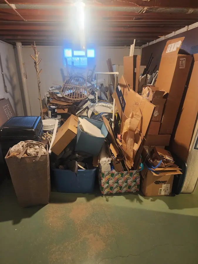 Roll-off dumpster container at job site for 20 Yard Dumpster Rental in Palmerton